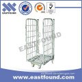 Roll Cages Folding Shopping Trolley Wire Baskets With Wheels Storage Cage with Wheels